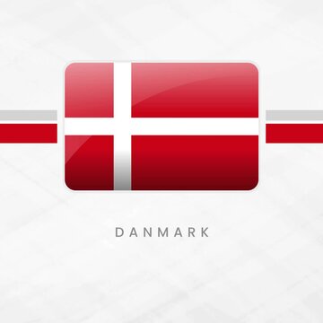 Vibrant Animated Denmark Flag Waving with Bold Red Field and White Nordic Cross Symbolizing Heritage, Strength, and Scandinavian National Pride