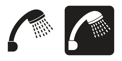 Bathroom shower sign with water fountain. Vector illustration