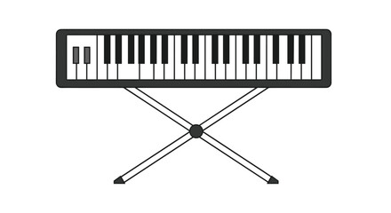 Learn music composition through electronic keyboard playing and piano study