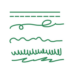 Doodle slide line art frame illustration cute icon that can be used for sticker, book, mandala, scrapbook, icon, decorative, etc. with aesthetic colorful green color