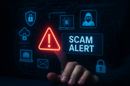 scam alert, online scam warning, digital fraud