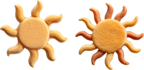 Clothing Patch with Sun Motif Design