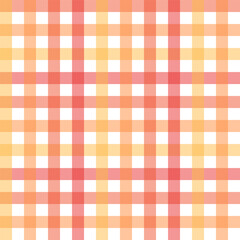 Gingham seamless pattern in yellow orange red.Checkered tartan plaid repeat pattern for autumn.Geometric vector illustration background wallpaper for fabric and prints.
