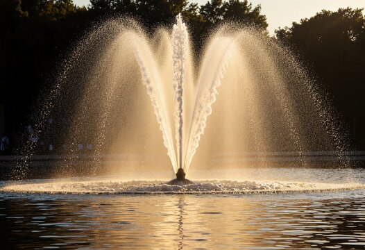 Water pouring from a fountain