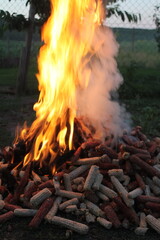 corn cob fire