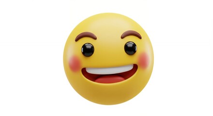 Fototapeta premium Happy emoji face illustration
