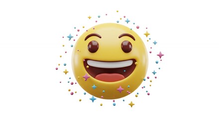 Smiling yellow emoticon graphic design