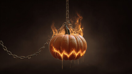 A chilling blend of fear and horror unfolds as sinister pumpkins glow in the darkness. The festive spirit of Halloween creeps in — October is near, and it's time to be afraid.