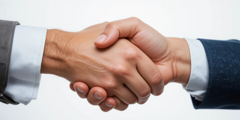 Obraz premium Trust, shaking hands and business people in office for deal, welcome or onboarding for b2b collaboration. Partnership, teamwork and handshake for agreement, consulting or introduction at meeting