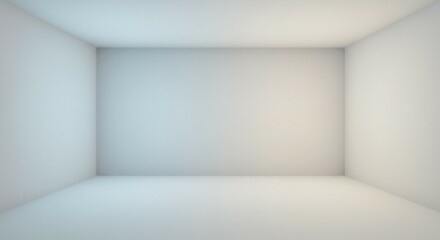 Fototapeta premium Empty Room Perspective with White Walls and Floor