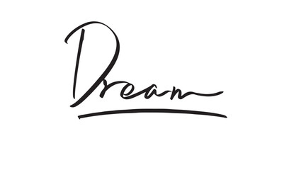 Dream text font calligraphy hand written lettering script black color object icon dream dreamlike happy sky inspiration success imagination aspiration freedom lifestyle relaxation dream motivation art