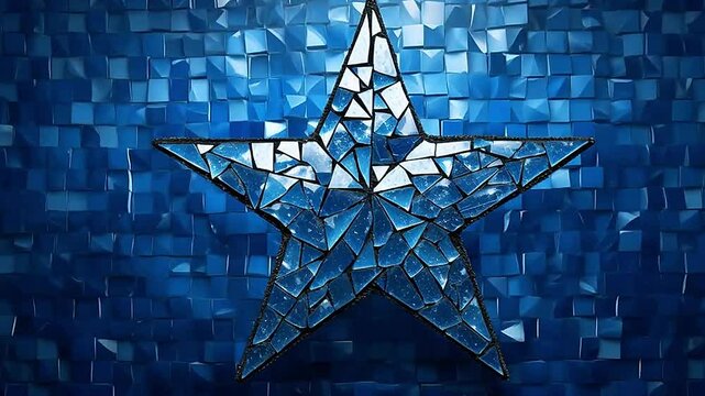 star in Delfts Blauw realistis, highly detailed ,ai generatif