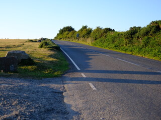 The open road in a Cornish landscape. Different views of small country roads close to Bodmin Moor...