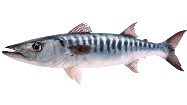 barracuda fish,  isolated, transparent, png, background, cutout