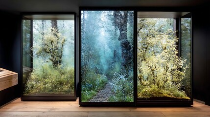 Forest Scene in Framed Display