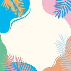 summer poster. summer sale, social media promotional content. Vector illustration