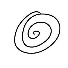 Doodle line art finger prints circle illustration cute icon that can be used for sticker, book, mandala, scrapbook, icon, decorative, etc. with aesthetic colorful black color