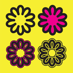 vector logo design of sun or flower symbol