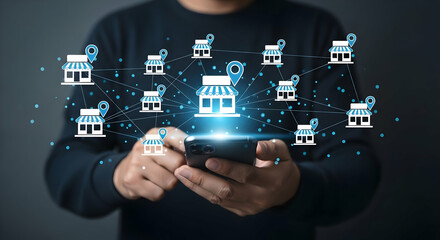 Obraz premium Mobile App for Managing Multiple Business Locations Streamline Operations and Boost Efficiency