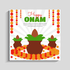 Happy Onam Festival Social Media Instagram Post Template