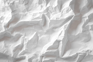 Obraz premium Crumpled White Paper Background with Subtle Shadows