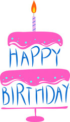 birthday cake with candles