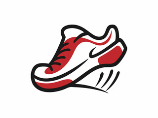 Dynamic Running Shoe Icon in Bold Style