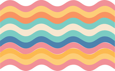 Vibrant Pastel Wave Pattern Design for Backgrounds