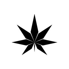 Cannabis marijuana abstract logo isolated on white background