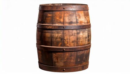 Obraz premium old rusty barrel isolated on white or transparent