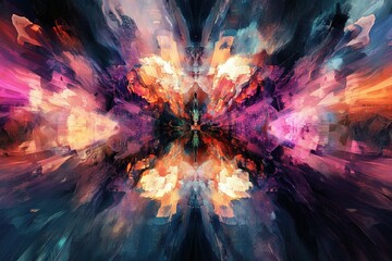 abstract digital chaos with structured symmetry