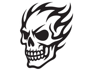 FIRE SKULL SILHOUETTE