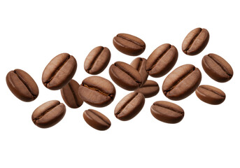 Isolated Floating Coffee Beans with Rich Aroma