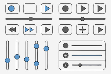 set of web buttons