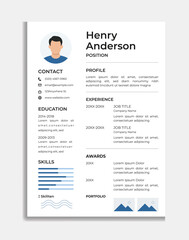 Clean Professional Resume & Portfolio CV Template – Minimalist Design