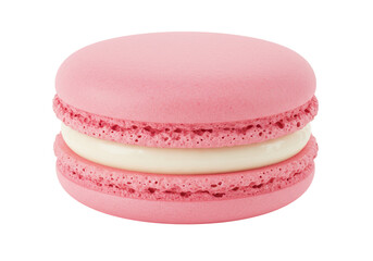 Isolated Pink Macaron Delicate Sweetness