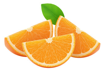 Isolated Orange Slices Citrus Refreshment