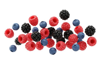 Isolated Mixed Berries Fresh and Vibrant