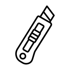 line icon stationery knife vector on white background
Vector line icon on white background