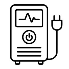 line icon UPS vector on white background
Vector line icon on white background