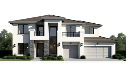 white house in front of a white house