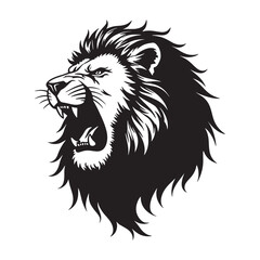 Lion Head Vector Illustration of a Wild Animal Mascot Design