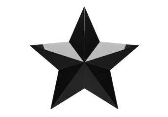 Isolated Single Dark Gray Star with Subtle Highlights