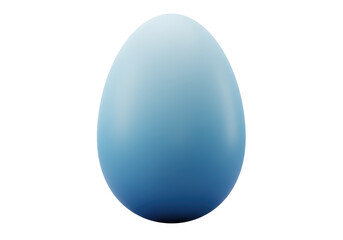 Isolated Blue Gradient Easter Egg Decorative Design