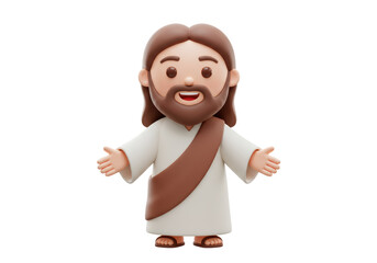 Isolated Cartoon Style Figure of Jesus Christ