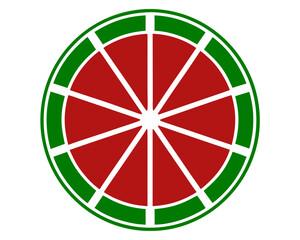 Obraz premium Darts Hitting Target with Bullseye on White Background Vector Illustration