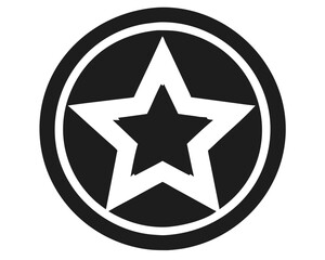 Obraz premium star icon on metal internet button