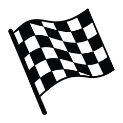 Fototapeta premium Classic black and white checkered racing flag design with vibrant color accents for motorsport events