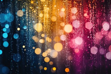 abstract digital waterfall of color particles