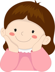 Fototapeta premium baby girl in pink